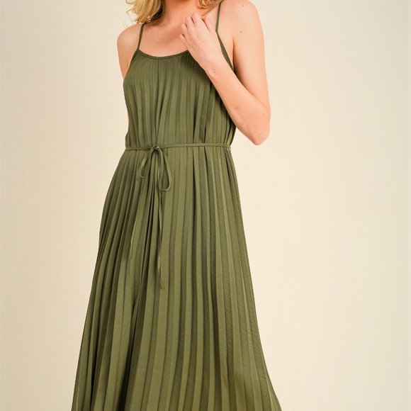 Olive Reset by Jane Silky Midi Dress - Picture 1 of 6